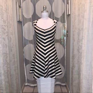 Black/ Ivory Striped Dress